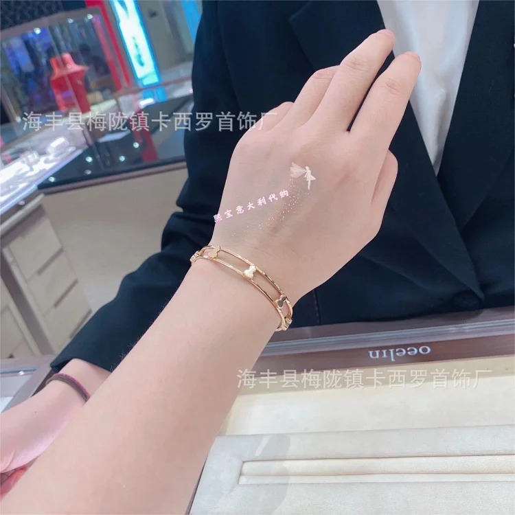 Kirin Gourd Series Diamond Three Gourd Bracelet Couple Style 18K Rose Gold Plated Bracelet for Girlfriend