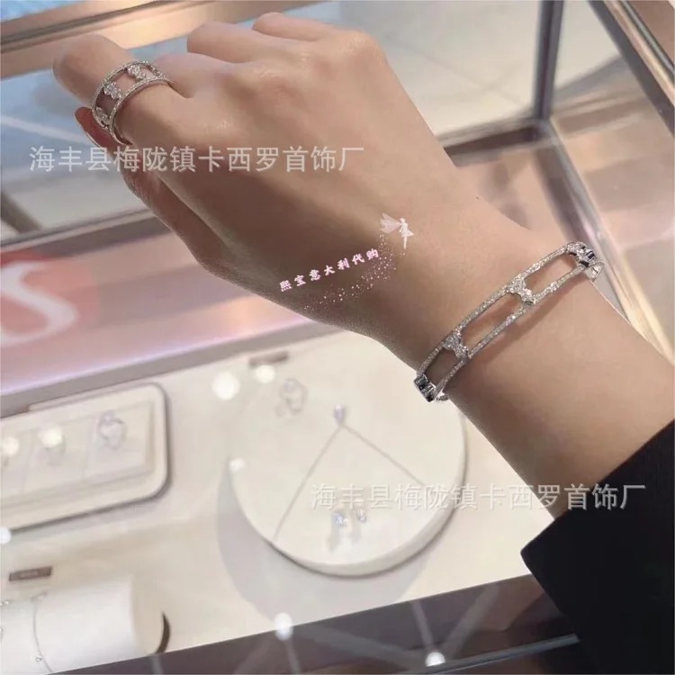 Kirin Gourd Series Diamond Three Gourd Bracelet Couple Style 18K Rose Gold Plated Bracelet for Girlfriend