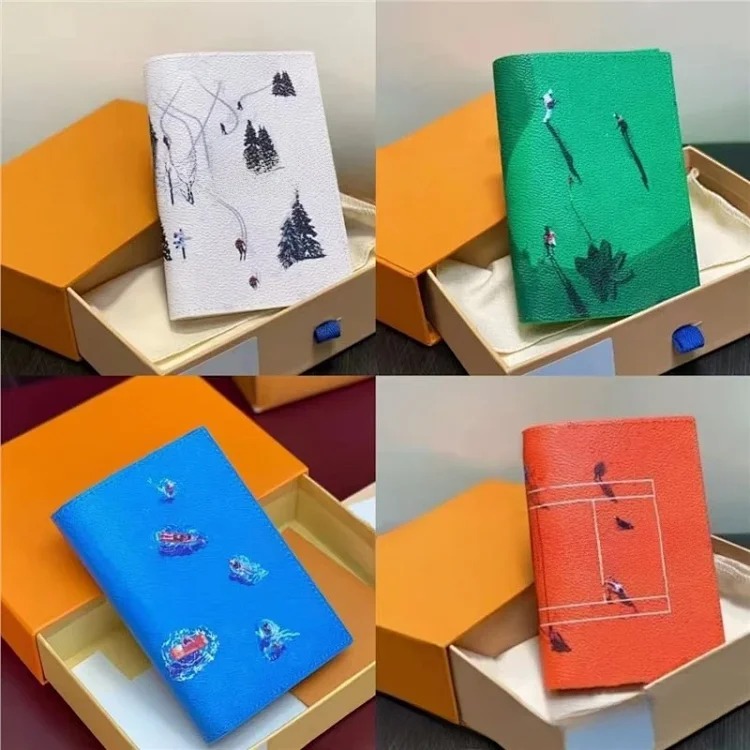 Popular holiday series small fresh graffiti passport holder wallet passport cover document bag passport card holder wallet series