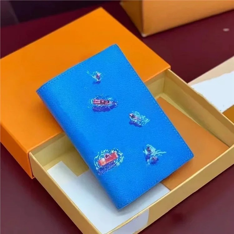 Popular holiday series small fresh graffiti passport holder wallet passport cover document bag passport card holder wallet series