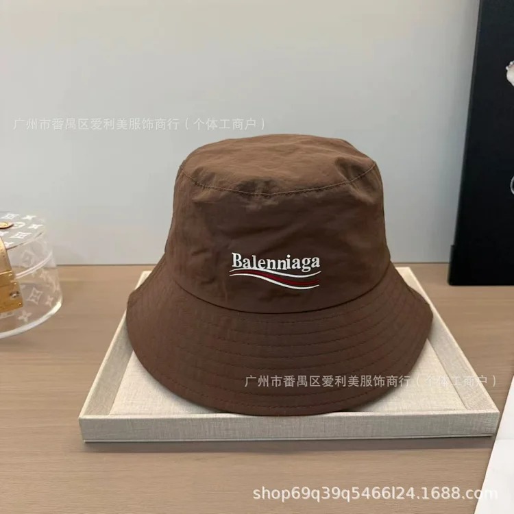 Japanese solid color fisherman hat with large head circumference for men and women summer letter embroidery sun hat light luxury basin hat fisherman hat