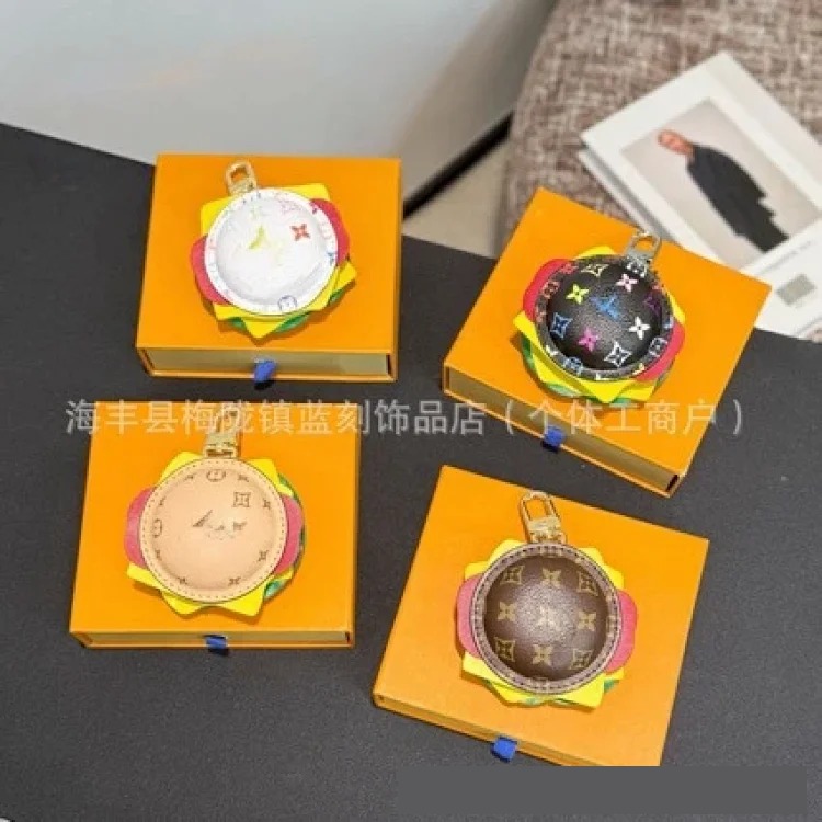 New mini hamburger keychain, versatile key bag, headphone bag, box, pendant, jewelry bag