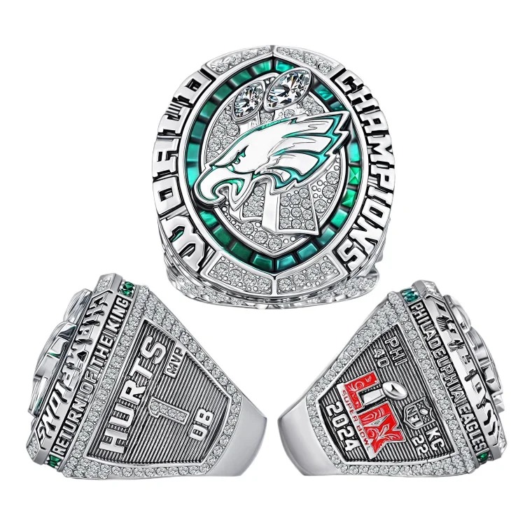 Cross-border hot selling NFL 2024-2025 Philadelphia Eagles championship ring Philadelphia HURTS men's ring manufacturer