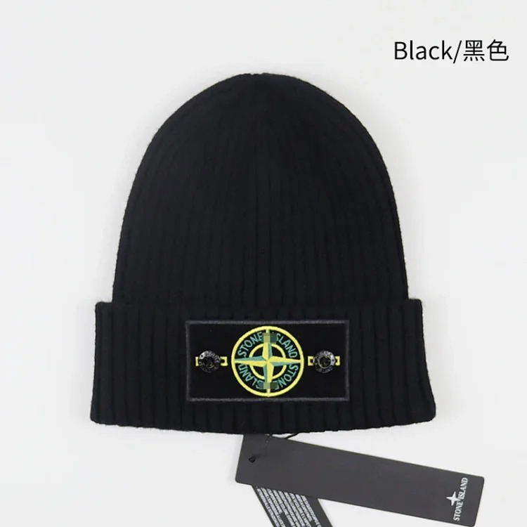 New hat knitted hat men's thickened woolen hat autumn and winter solid color image 2