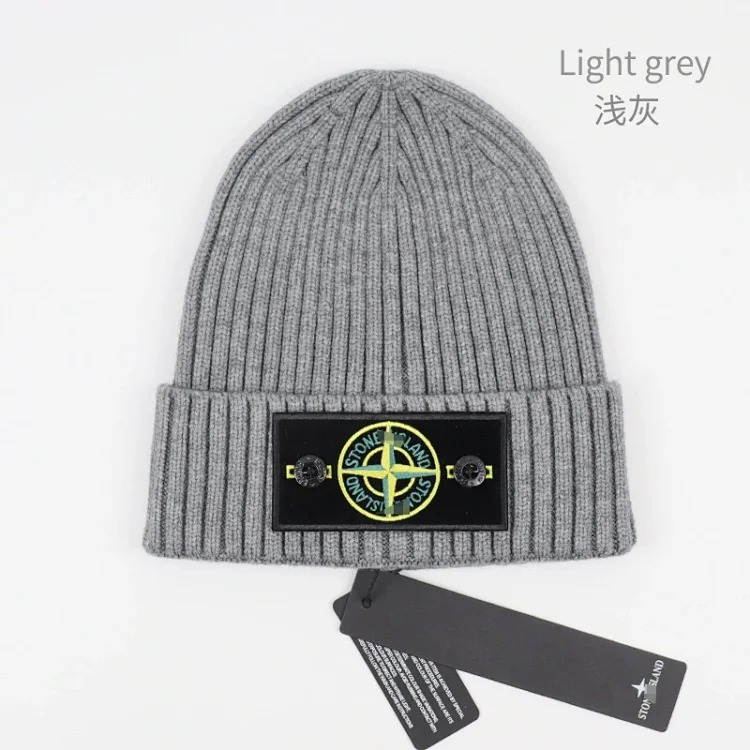 New hat knitted hat men's thickened woolen hat autumn and winter solid color image 4