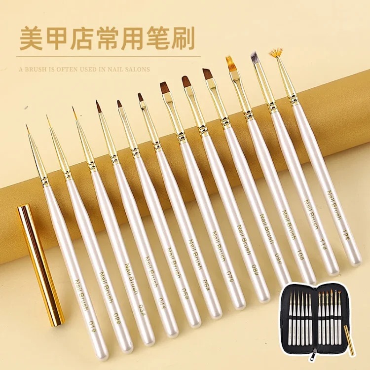 Japanese style nail art pen special pen set commonly used in nail salons phototherapy pen smudge gradient pen autumn chrysanthemum pen lace brush(pic15) Japanese style nail art pen special pen set commonly used in nail salons phototherapy pen smudge gradient pen autumn chrysanthemum pen lace brush