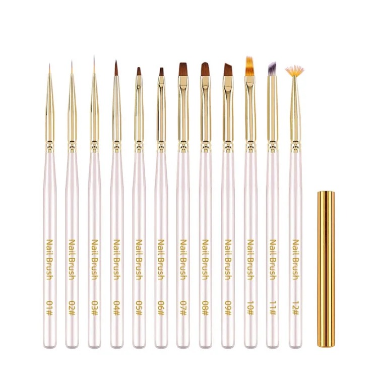 Japanese style nail art pen special pen set commonly used in nail salons phototherapy pen smudge gradient pen autumn chrysanthemum pen lace brush(pic18) Japanese style nail art pen special pen set commonly used in nail salons phototherapy pen smudge gradient pen autumn chrysanthemum pen lace brush