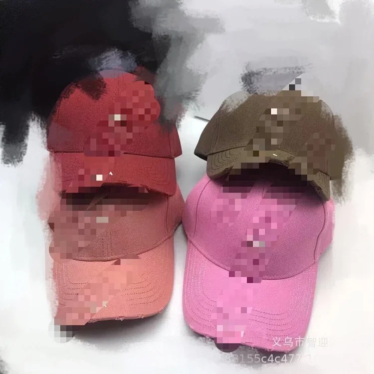 Double embroidered correct letter fashion baseball cap with face display small peaked cap for women and men versatile sun hat