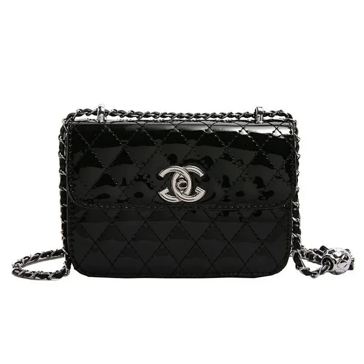 Crossbody bag rhombus chain 2024 high-looking small square bag shoulder bag fashionable commuter outer princess bag image 2