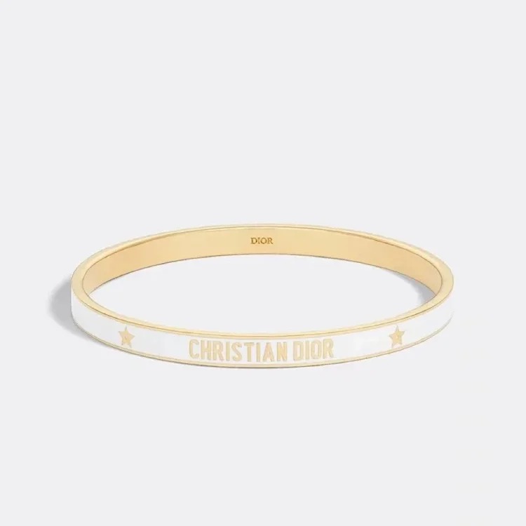 XXX-DIOR bracelet gold finish metal black paint thin bracelet-3709