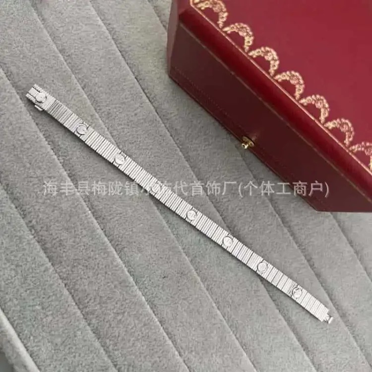 New striped screw bracelet CNC thick plated 18k rose gold bracelet image 3