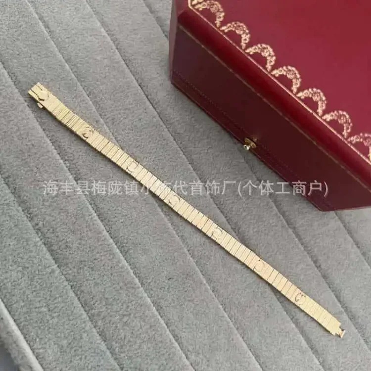 New striped screw bracelet CNC thick plated 18k rose gold bracelet image 6