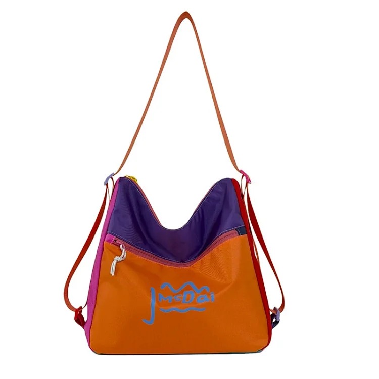 Dopamine Contrast Color Crossbody Bag Women's 2026 New Trendy Fashion Casual Shoulder Bag Student Outdoor Sports Backpack