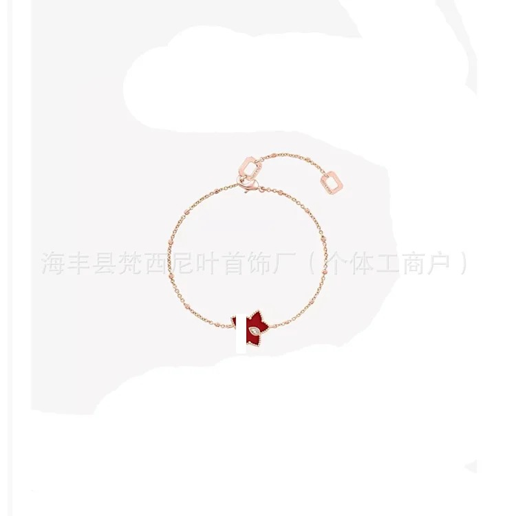 Tang Wei's same high Lola rose necklace bracelet sterling silver ivy three-leaf bracelet wholesale live broadcast exclusive