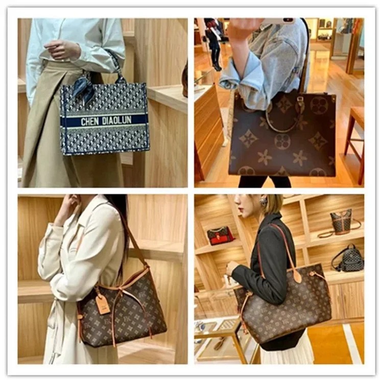 Hermes 2025 new m women's bag women's shoulder bag shoulder handbag genuine leather tote bag mother bag shopping bag