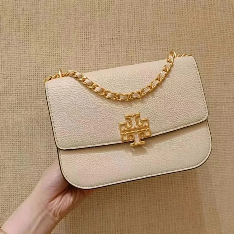 Torty Burch new tofu bag chain shoulder armpit bag high-end fashion versatile portable small square bag for women(pic3) Torty Burch new tofu bag chain shoulder armpit bag high-end fashion versatile portable small square bag for women