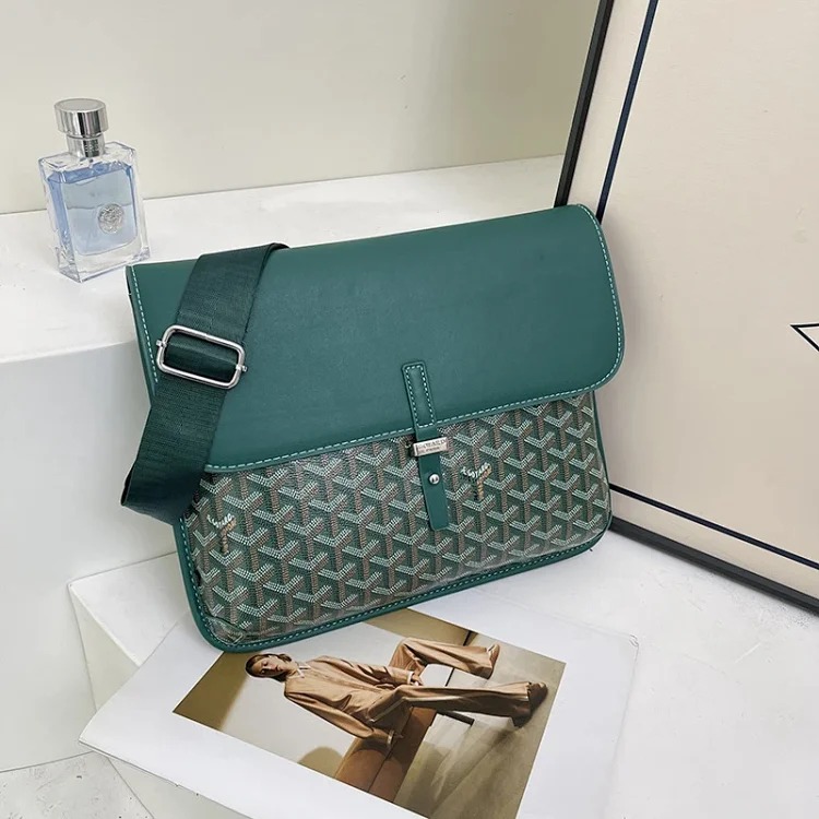 Dior 25 New Goya French Shoulder Bag Gaoyade Men's and Women's Large Capacity Crossbody Bag Postman Saddle Bag Printed Dog Tooth image 4