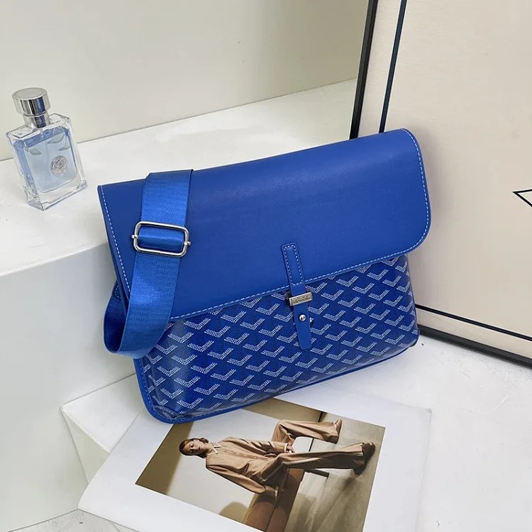 Dior 25 New Goya French Shoulder Bag Gaoyade Men's and Women's Large Capacity Crossbody Bag Postman Saddle Bag Printed Dog Tooth image 8