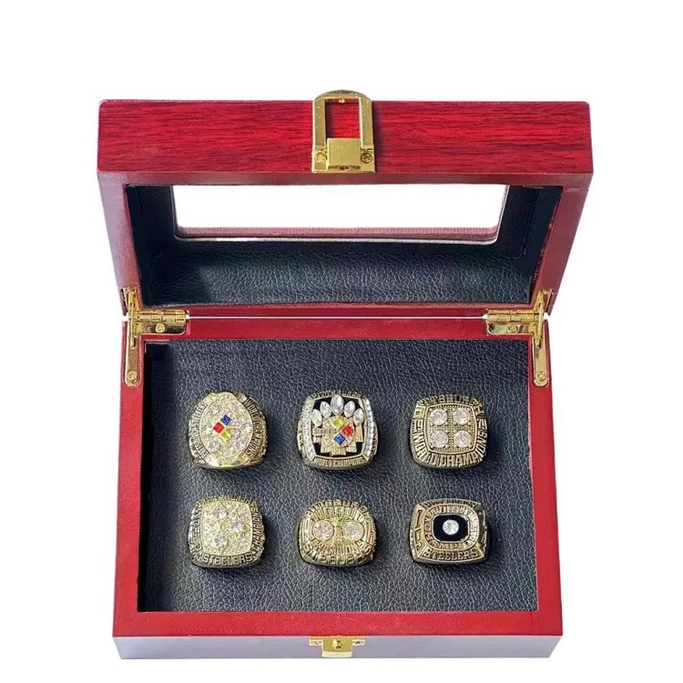 Pittsburgh Steelers 6-year NFL Super Bowl championship ring steel mold European and American popular rings dropshipping