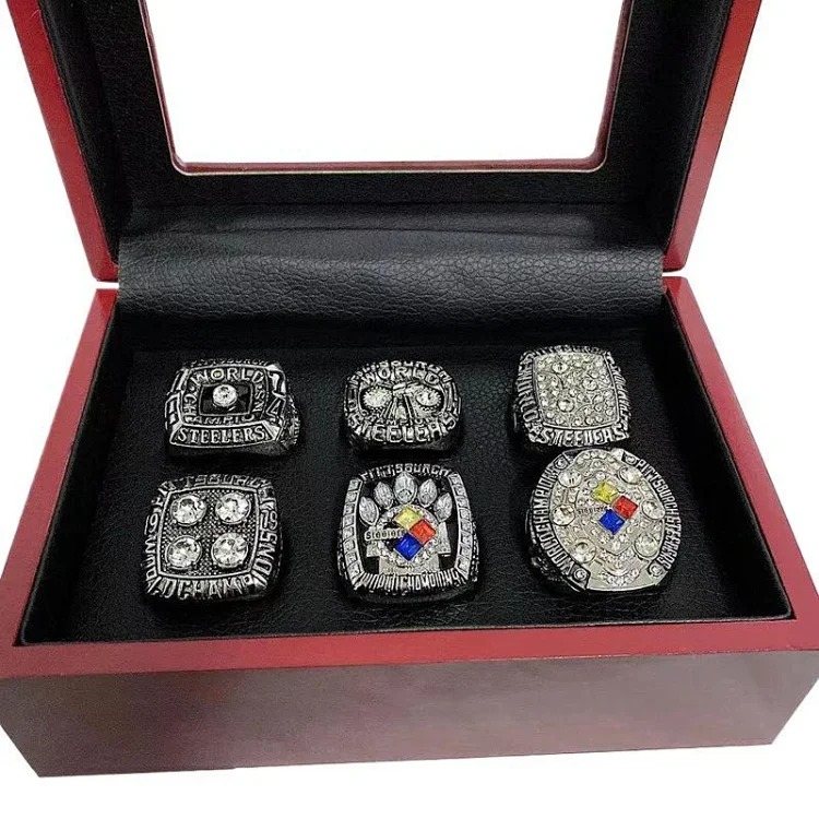 Pittsburgh Steelers 6-year NFL Super Bowl championship ring steel mold European and American popular rings dropshipping