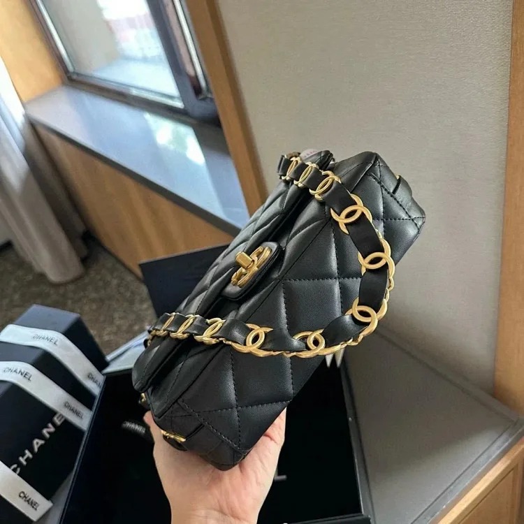 Folding gift box packaging new product armpit bag cowhide texture fashion/casual size 2214cm