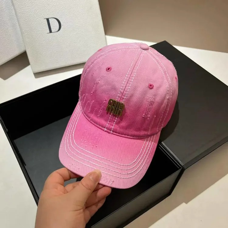 Style distressed soft-top baseball cap denim cotton versatile sun protection hat-CY