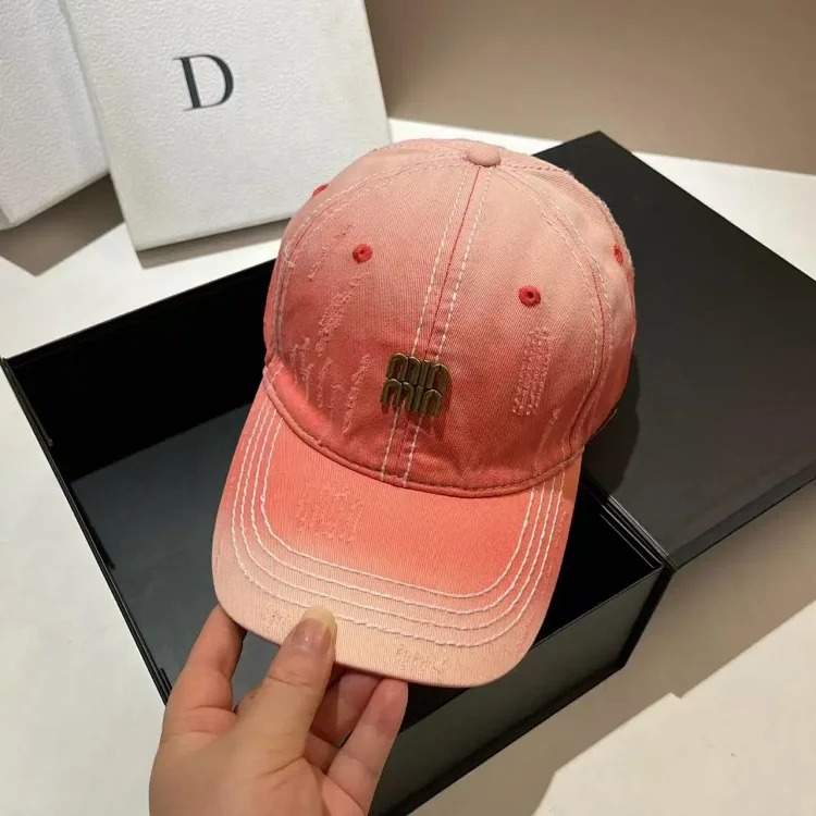 Style distressed soft-top baseball cap denim cotton versatile sun protection hat-CY