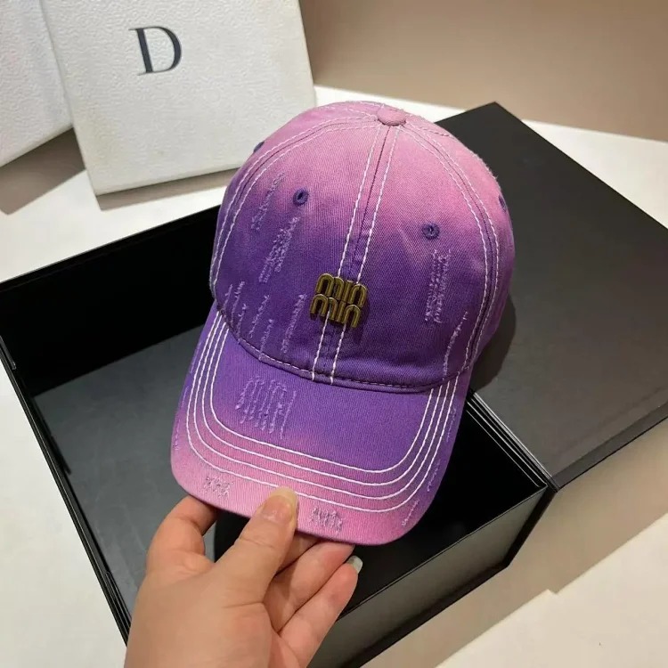 Style distressed soft-top baseball cap denim cotton versatile sun protection hat-CY