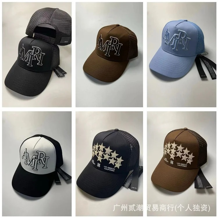 Amiri Trendy and fashionable baseball cap AM1R1 peaked cap, casual and versatile, men's and women's American retro letter series collection