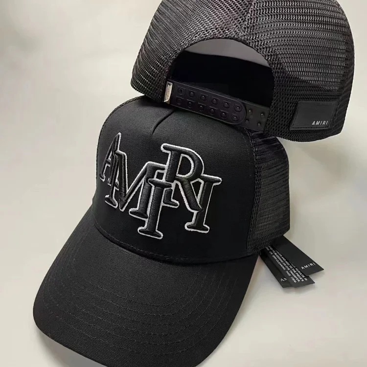 Amiri Trendy and fashionable baseball cap AM1R1 peaked cap, casual and versatile, men's and women's American retro letter series collection