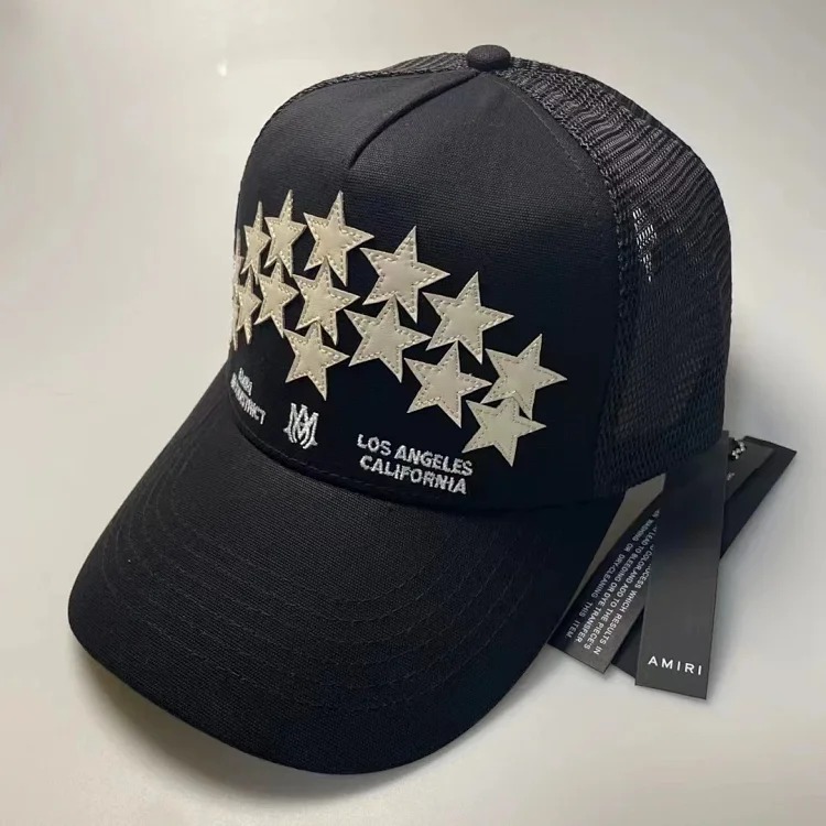 Amiri Trendy and fashionable baseball cap AM1R1 peaked cap, casual and versatile, men's and women's American retro letter series collection