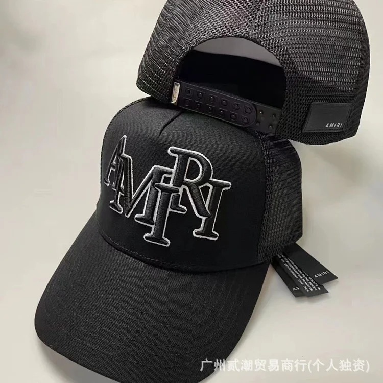 Amiri Trendy and fashionable baseball cap AM1R1 peaked cap, casual and versatile, men's and women's American retro letter series collection