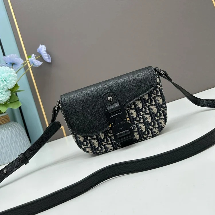 Dior Saddle bag messenger bag series collection. Grained cow leather