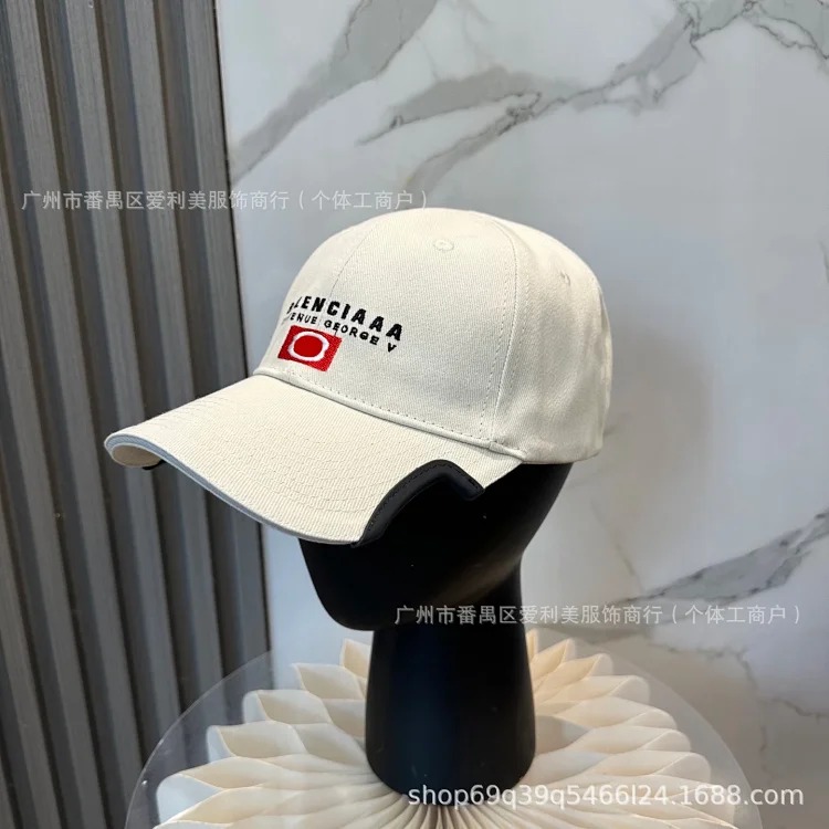 Korean style notch embroidered letters men's peaked cap baseball cap fashion trend casual sunshade solid color couple hat