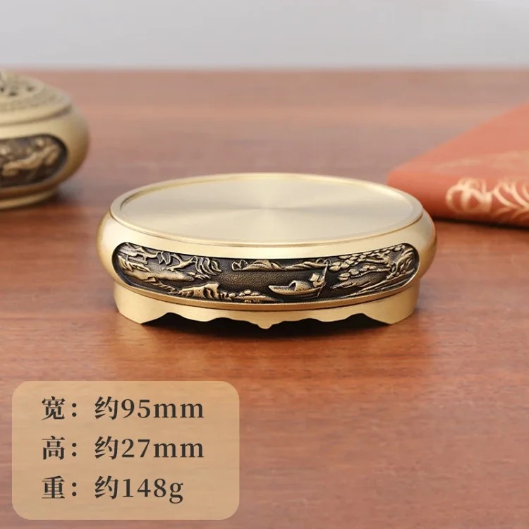 Copper incense burner indoor household incense pure brass three-legged incense burner incense insert antique incense coil incense coil incense burner wholesale
