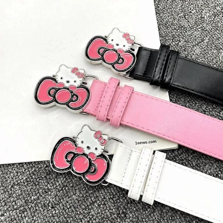 Hellokitt hot girl y2k pink bow belt millennium new Katie jeans layering niche