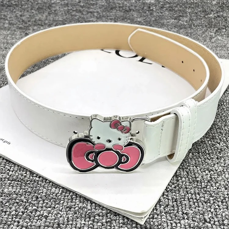 Hellokitt hot girl y2k pink bow belt millennium new Katie jeans layering niche image 3