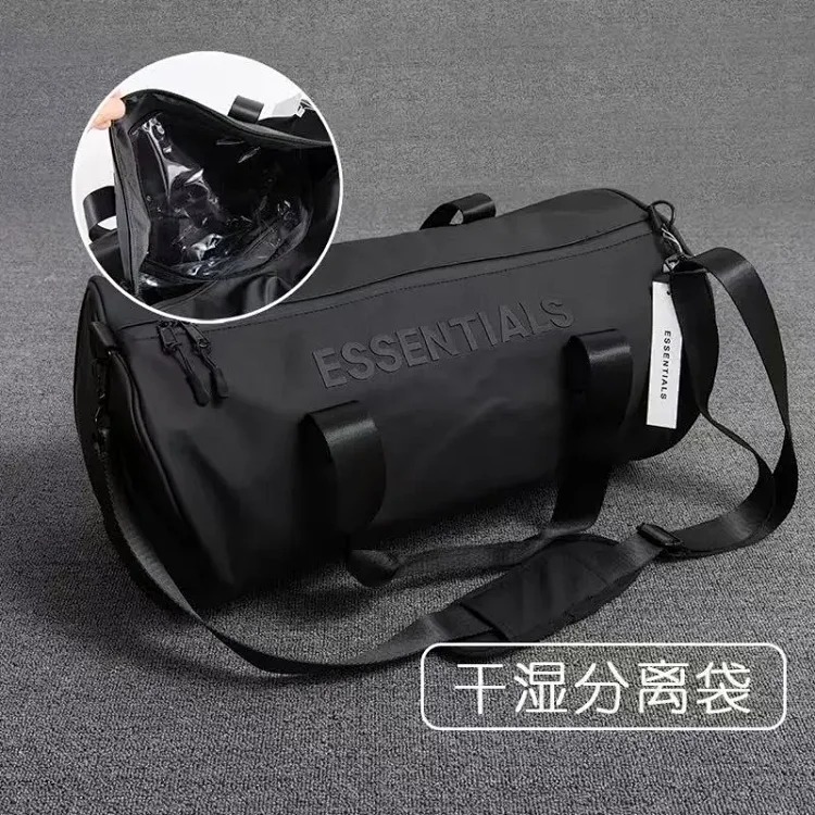 Fear of God FOG fitness bag ESSENTIALSpu leather small dry and wet separation travel bag handbag 24ss