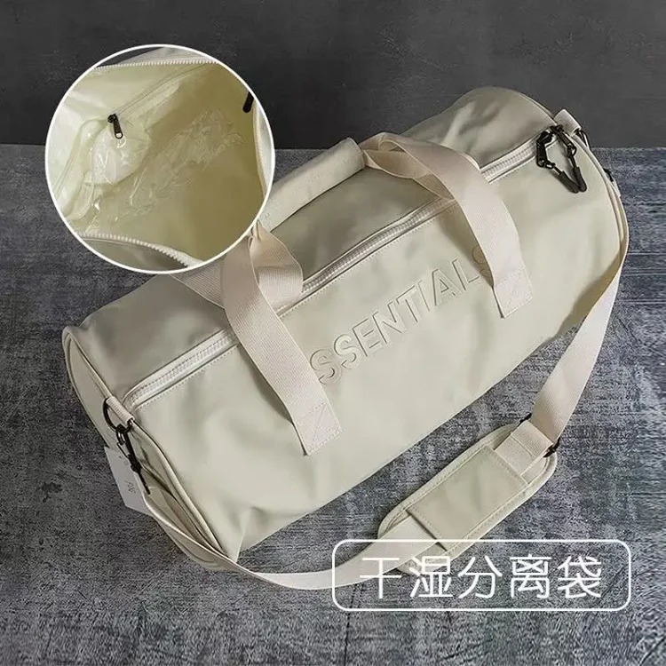 Fear of God FOG fitness bag ESSENTIALSpu leather small dry and wet separation travel bag handbag 24ss