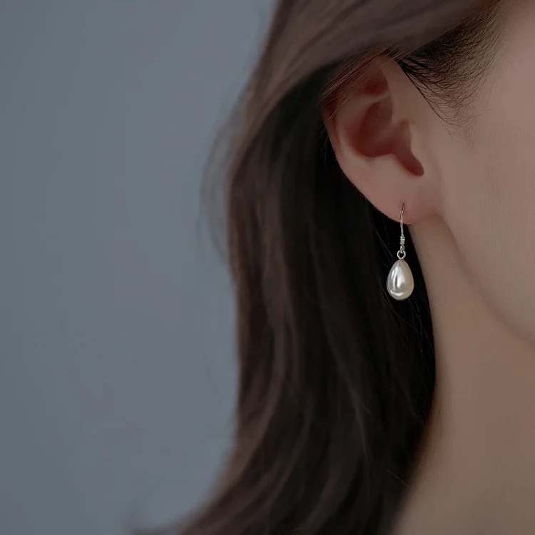925 sterling silver water drop bead earrings for women new 2026 hot style simple earrings niche design high-end earrings