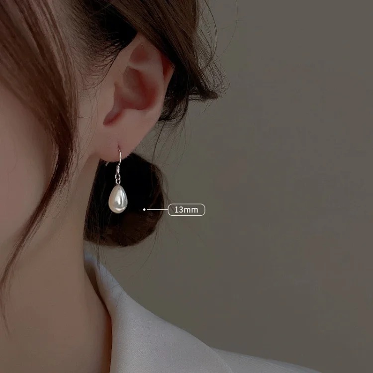 925 sterling silver water drop bead earrings for women new 2026 hot style simple earrings niche design high-end earrings