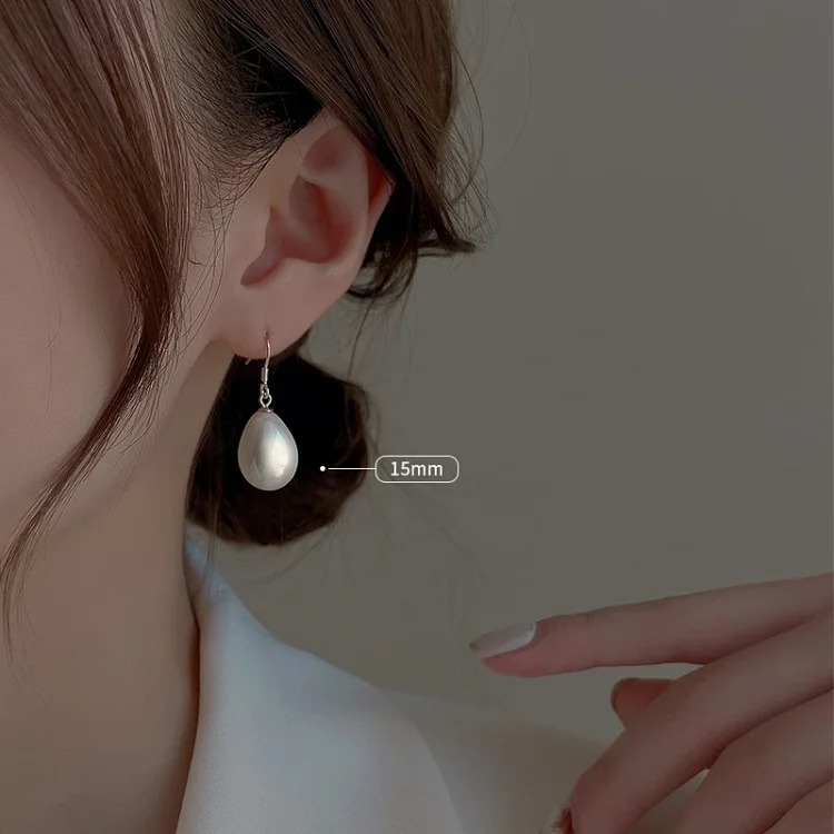 925 sterling silver water drop bead earrings for women new 2026 hot style simple earrings niche design high-end earrings