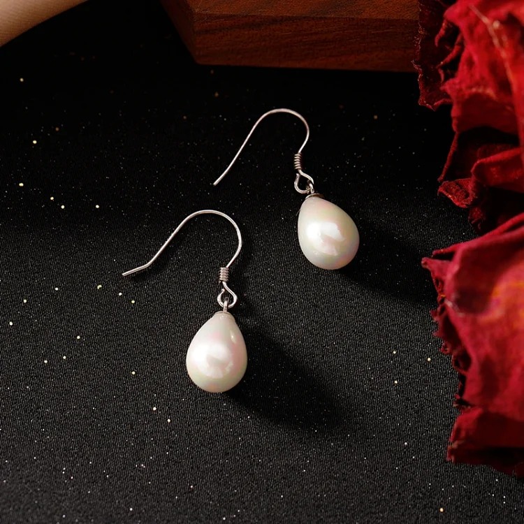 925 sterling silver water drop bead earrings for women new 2026 hot style simple earrings niche design high-end earrings