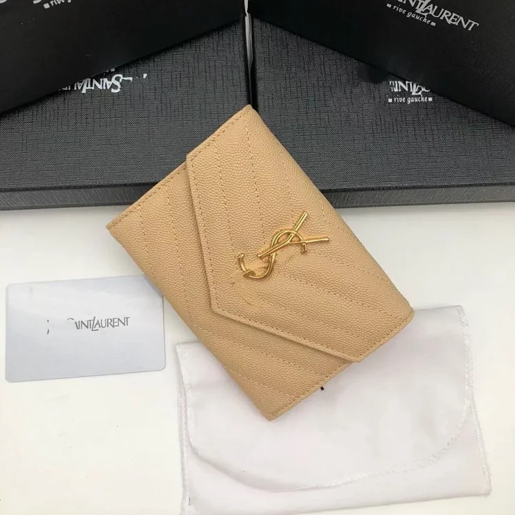Caviar wallet gift box wallet tri-fold wallet men and women short genuine leather wallet change