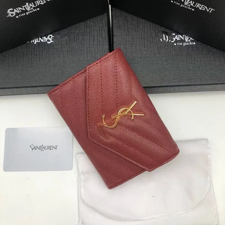 Caviar wallet gift box wallet tri-fold wallet men and women short genuine leather wallet change