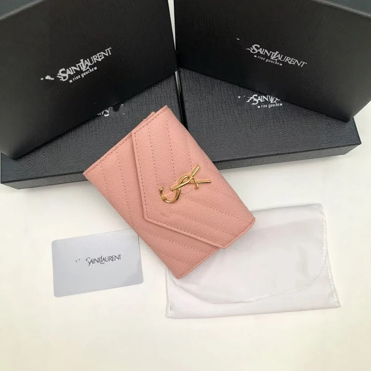 Caviar wallet gift box wallet tri-fold wallet men and women short genuine leather wallet change