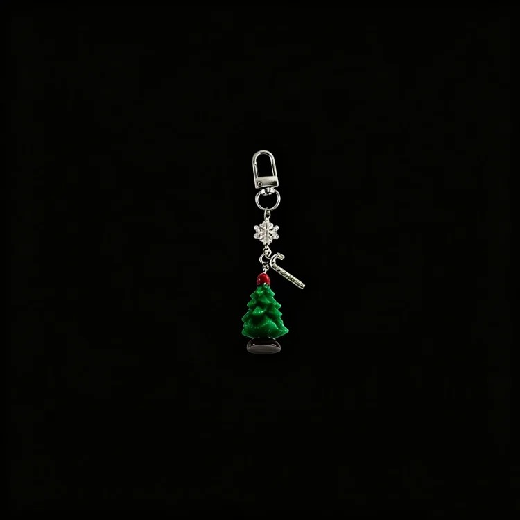 European and American best-selling cross-border new products Cartoon Christmas tree pendant Christmas snowflake mobile phone bag hanging key chain fashionable and versatile