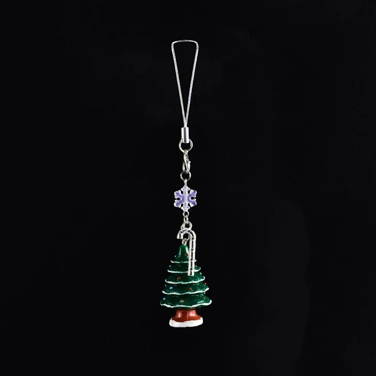 European and American best-selling cross-border new products Cartoon Christmas tree pendant Christmas snowflake mobile phone bag hanging key chain fashionable and versatile