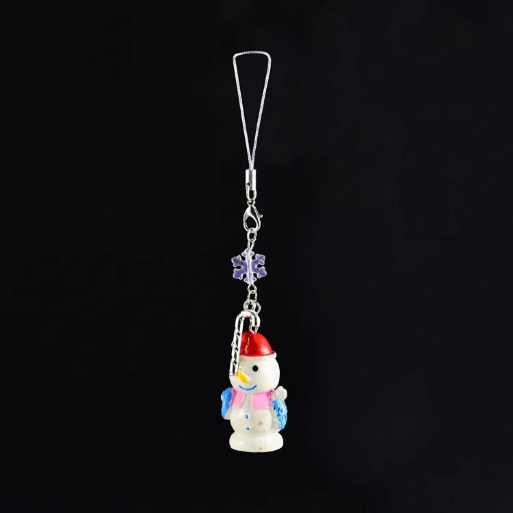 European and American best-selling cross-border new products Cartoon Christmas tree pendant Christmas snowflake mobile phone bag hanging key chain fashionable and versatile