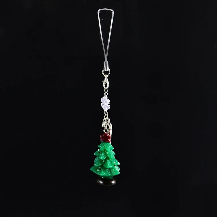 European and American best-selling cross-border new products Cartoon Christmas tree pendant Christmas snowflake mobile phone bag hanging key chain fashionable and versatile